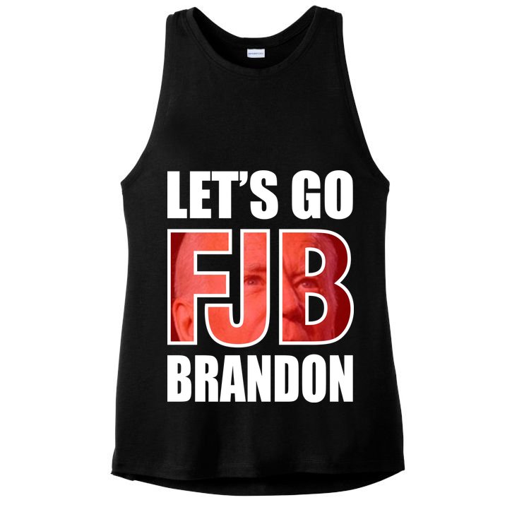 FJB Let's Go Brandon Image Apparel Ladies PosiCharge Tri-Blend Wicking Tank