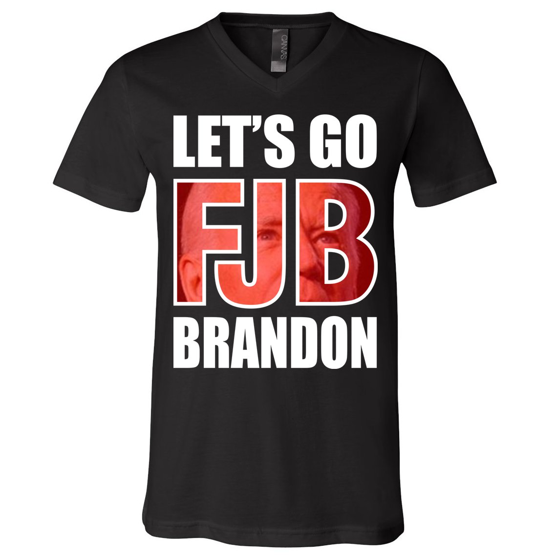 FJB Let's Go Brandon Image Apparel V-Neck T-Shirt