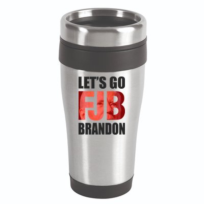 FJB Let's Go Brandon Image Apparel 16oz Travel Tumbler