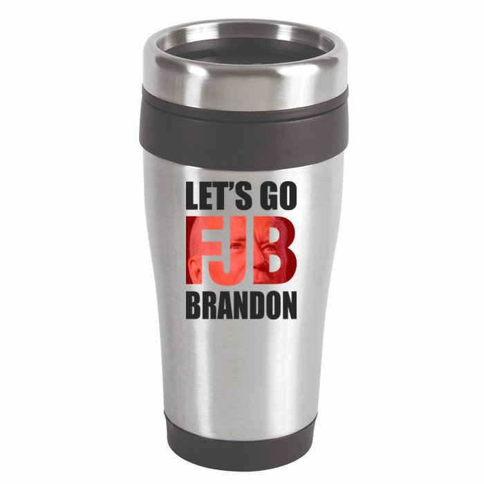 FJB Let's Go Brandon Image Apparel 16oz Travel Tumbler