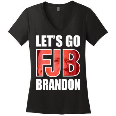 FJB Let's Go Brandon Image Apparel Women's V-Neck T-Shirt