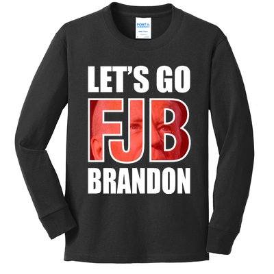 FJB Let's Go Brandon Image Apparel Kids Long Sleeve Shirt