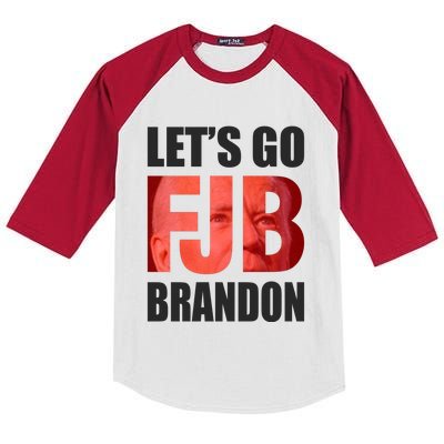 FJB Let's Go Brandon Image Apparel Kids Colorblock Raglan Jersey