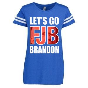 FJB Let's Go Brandon Image Apparel Enza Ladies Jersey Football T-Shirt