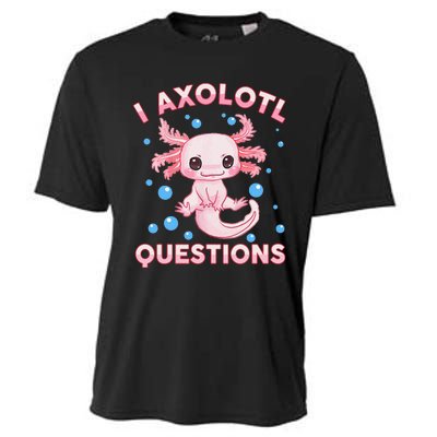 Funny I Axolotl Questions Cooling Performance Crew T-Shirt