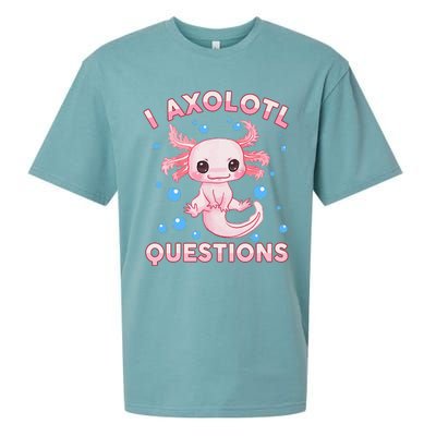 Funny I Axolotl Questions Sueded Cloud Jersey T-Shirt