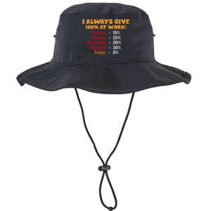 Funny I Always Give 100 Percent At Work Labor Day Legacy Cool Fit Booney Bucket Hat