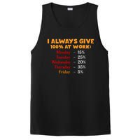 Funny I Always Give 100 Percent At Work Labor Day PosiCharge Competitor Tank