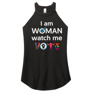 Funny I Am Woman Watch Me Vote Women's Perfect Tri Rocker Tank