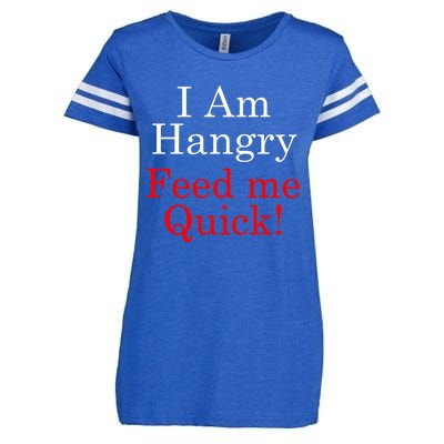 Funny I Am Hangry Feed Me Quick Funny Gift Enza Ladies Jersey Football T-Shirt