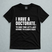 Funny I Am A Doctor To Save Time IM Always Right T-Shirt