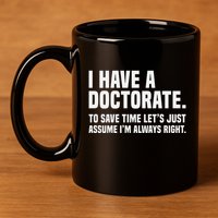 Funny I Am A Doctor To Save Time IM Always Right 11oz C Handle Ceramic Mug