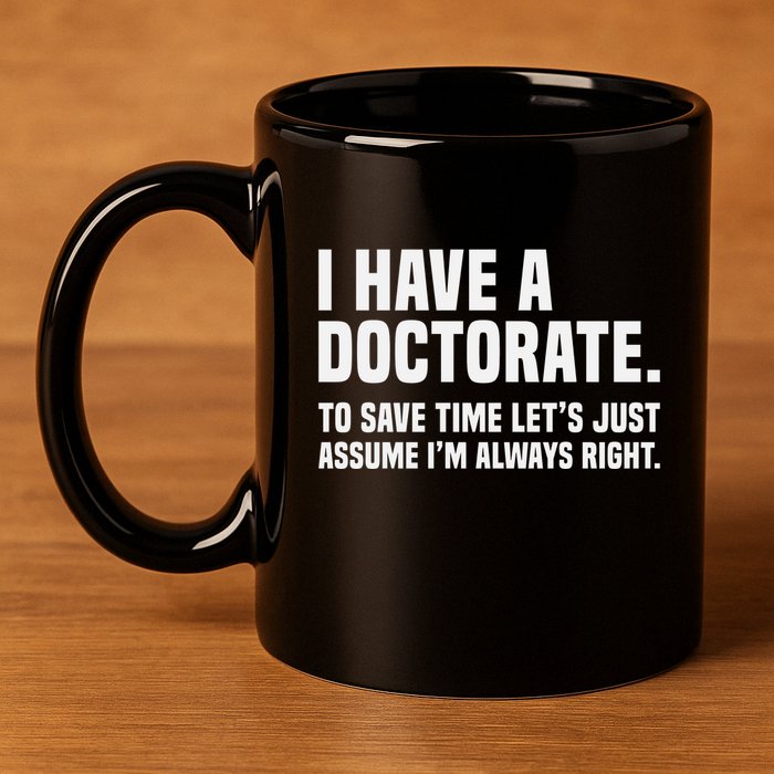 Funny I Am A Doctor To Save Time IM Always Right 11oz C Handle Ceramic Mug