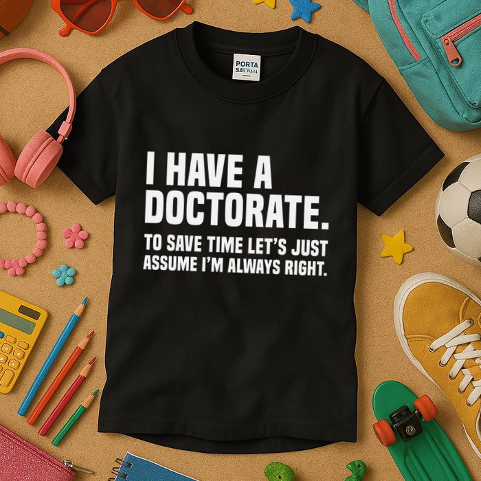 Funny I Am A Doctor To Save Time IM Always Right Kids T-Shirt