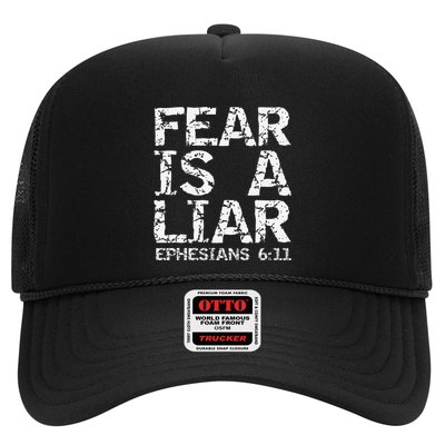 Fear Is A Liar Ephesians 611 Bible Verse Quote Armor Of God Trucker Hat