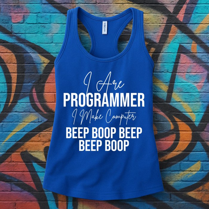 Funny I Are Programmer Computer Programming Coding Coder Gift Women's Racerback Tank