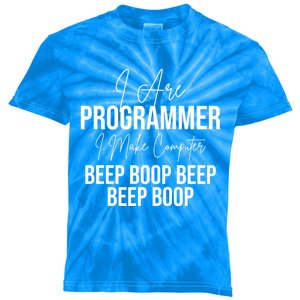 Funny I Are Programmer Computer Programming Coding Coder Gift Kids Tie-Dye T-Shirt