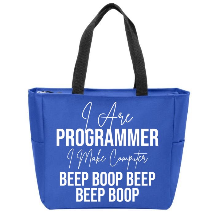 Funny I Are Programmer Computer Programming Coding Coder Gift Zip Tote Bag