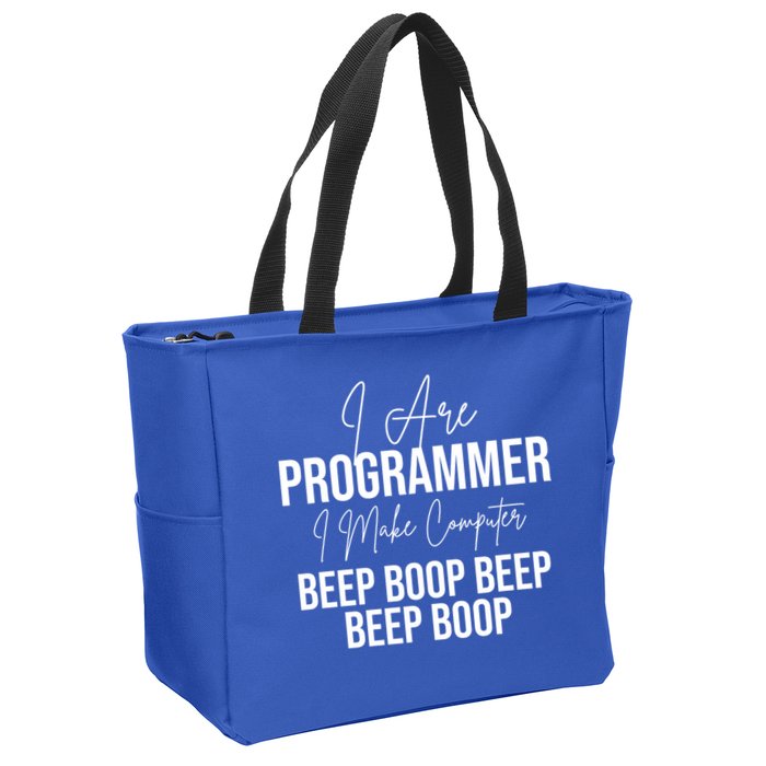 Funny I Are Programmer Computer Programming Coding Coder Gift Zip Tote Bag