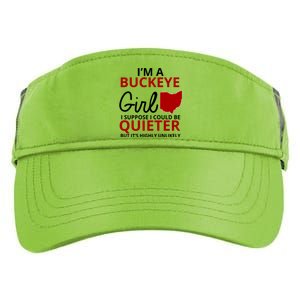 Funny I'm A Buckeye Girl Football Fan Adult Drive Performance Visor