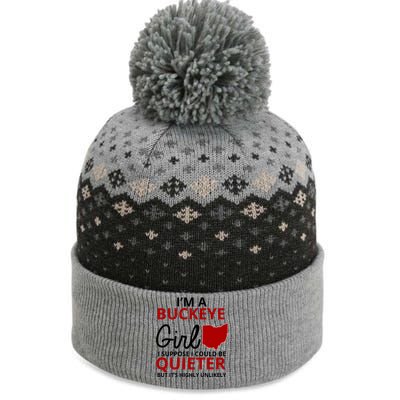 Funny I'm A Buckeye Girl Football Fan The Baniff Cuffed Pom Beanie