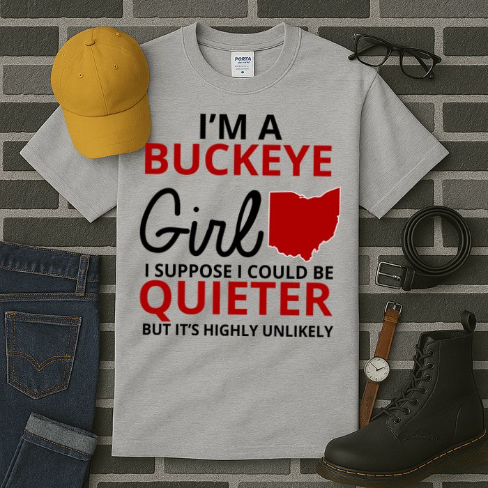 Funny I'm A Buckeye Girl Football Fan Tall T-Shirt