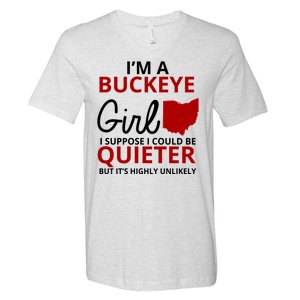 Funny I'm A Buckeye Girl Football Fan V-Neck T-Shirt