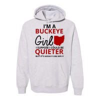 Funny I'm A Buckeye Girl Football Fan Premium Hoodie