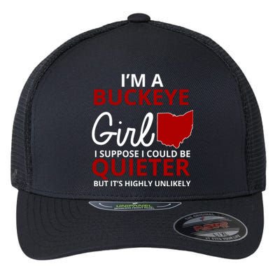 Funny I'm A Buckeye Girl Football Fan Flexfit Unipanel Trucker Cap