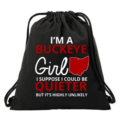 Funny I'm A Buckeye Girl Football Fan Drawstring Bag