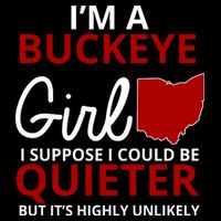 Funny I'm A Buckeye Girl Football Fan Drawstring Bag
