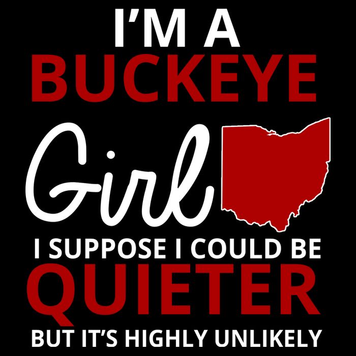Funny I'm A Buckeye Girl Football Fan Drawstring Bag