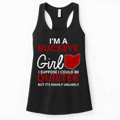 Funny I'm A Buckeye Girl Football Fan Womens Tank Top