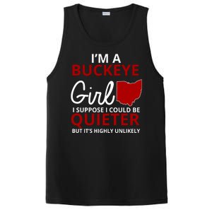 Funny I'm A Buckeye Girl Football Fan PosiCharge Competitor Tank