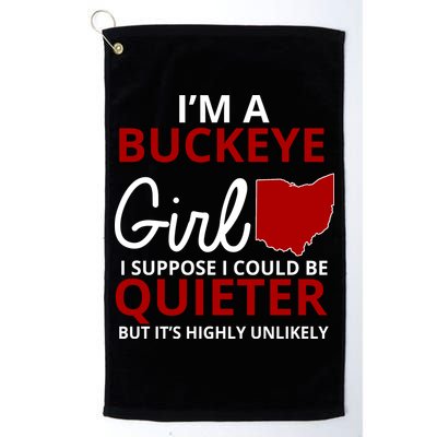 Funny I'm A Buckeye Girl Football Fan Golf Towel