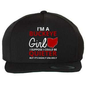 Funny I'm A Buckeye Girl Football Fan Wool Snapback Cap