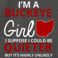 Funny I'm A Buckeye Girl Football Fan Vector Backpack
