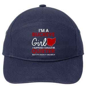 Funny I'm A Buckeye Girl Football Fan 7-Panel Snapback Hat