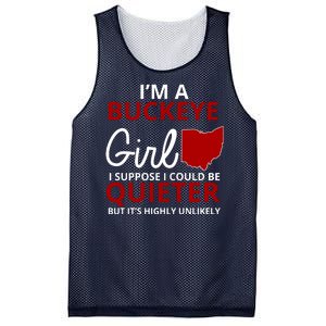 Funny I'm A Buckeye Girl Football Fan Mesh Reversible Basketball Jersey Tank