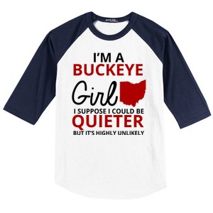 Funny I'm A Buckeye Girl Football Fan Baseball Sleeve Shirt