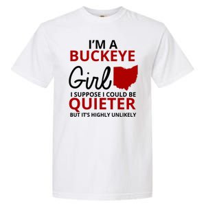 Funny I'm A Buckeye Girl Football Fan Garment-Dyed Heavyweight T-Shirt