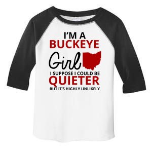 Funny I'm A Buckeye Girl Football Fan Toddler Fine Jersey T-Shirt