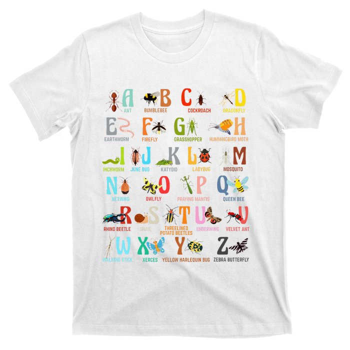 Funny Insect Animals Alphabet Kindergarten T-Shirt