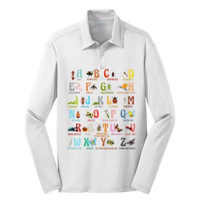 Funny Insect Animals Alphabet Kindergarten Silk Touch Performance Long Sleeve Polo