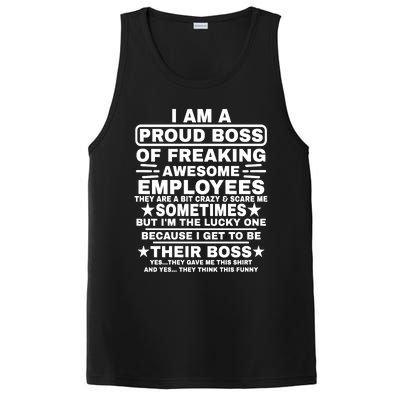 Funny I Am A Proud Boss Of Freaking Awesome Employees Boss PosiCharge Competitor Tank