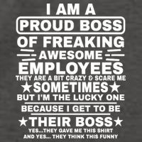 Funny I Am A Proud Boss Of Freaking Awesome Employees Boss Vector Backpack