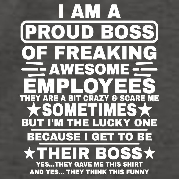 Funny I Am A Proud Boss Of Freaking Awesome Employees Boss Vector Backpack