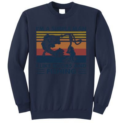 Fisherman Im A Simple I Like Boobs And Fishing Sweatshirt