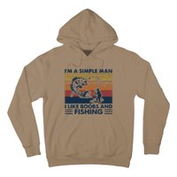 Fisherman Im A Simple I Like Boobs And Fishing Hoodie