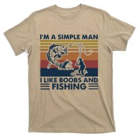 Fisherman Im A Simple I Like Boobs And Fishing T-Shirt